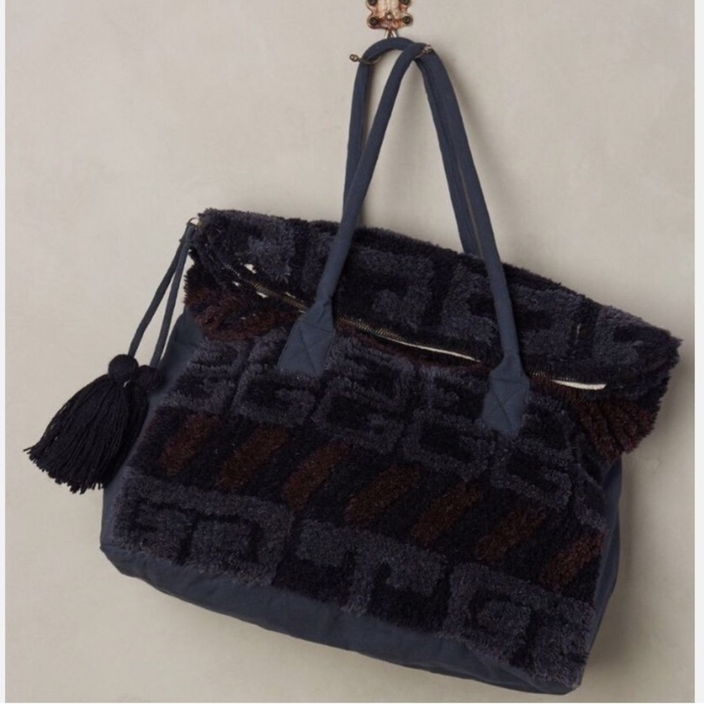 NEW Anthropologie Love Benetti Rhonda Carpet Bag Handbag Z499-13